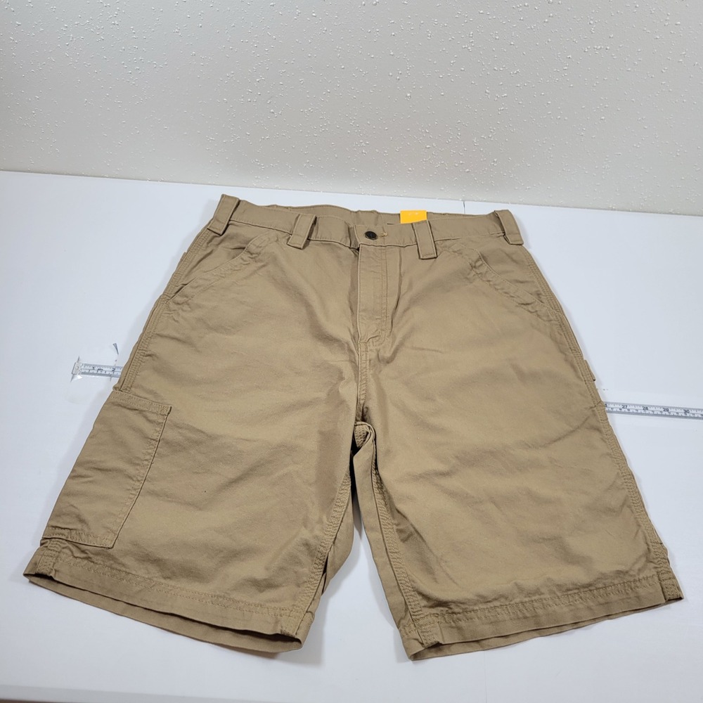 NWT Carhartt‎ Canvas Utility Work Shorts Mens 34 Khaki Loose Fit 10" Inseam